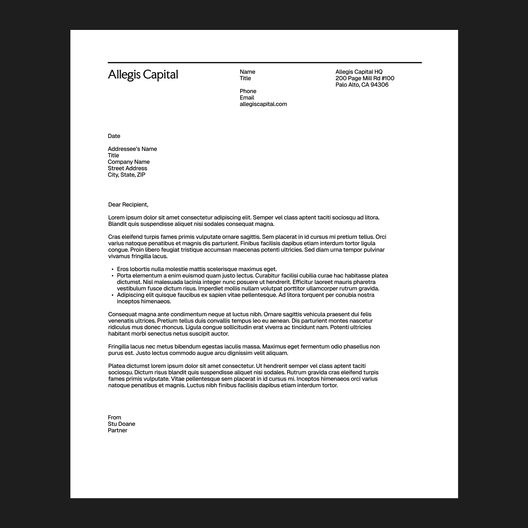 Allegis Capital project frame 12